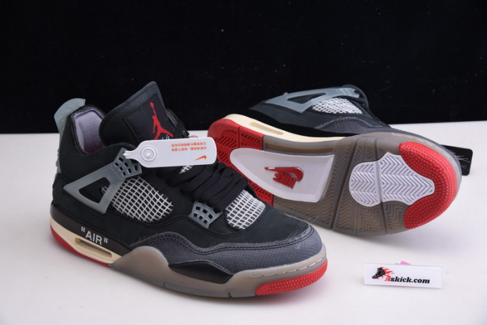 OF x Air Jordan 4 “Bred” CV9388-001