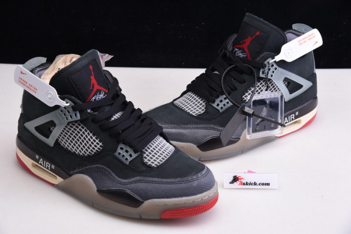 OF x Air Jordan 4 “Bred” CV9388-001