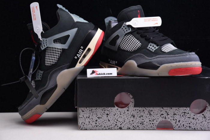 OF x Air Jordan 4 “Bred” CV9388-001