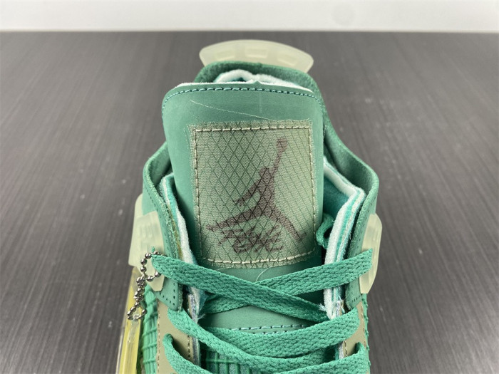 OF x Air Jordan 4 Sail Neptune Green CV9388-102