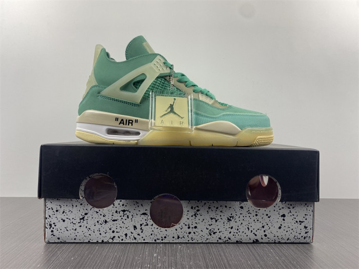 OF x Air Jordan 4 Sail Neptune Green CV9388-102