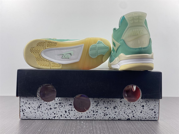 OF x Air Jordan 4 Sail Neptune Green CV9388-102