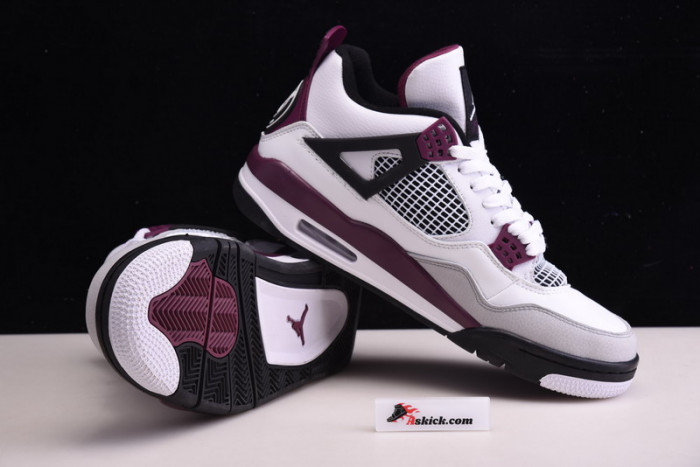 Air Jordan 4 PSG Neutral Grey Bordeaux CZ5624-100