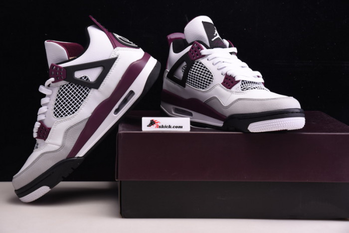 Air Jordan 4 PSG Neutral Grey Bordeaux CZ5624-100