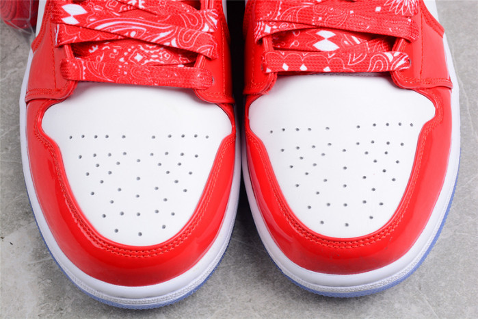Air Jordan 1 Mid Barcelona Sweater Red Patent DC7294-600