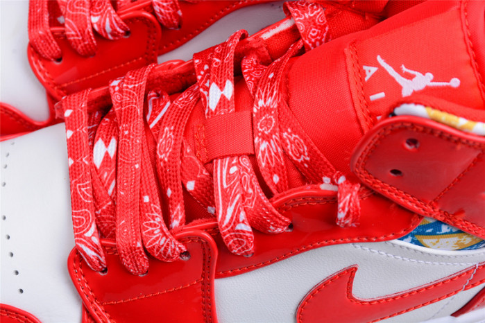 Air Jordan 1 Mid Barcelona Sweater Red Patent DC7294-600