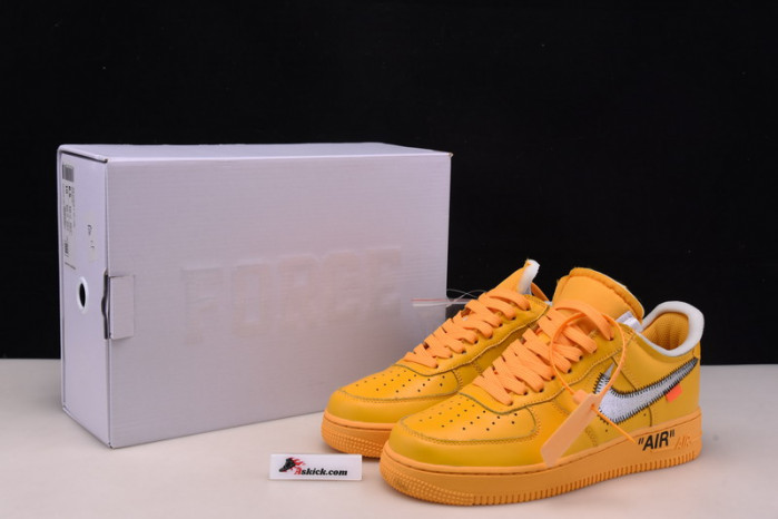 OF X Nike Air Force 1 Low University Gold Metallic Silver DD1876-700