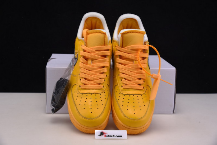 OF X Nike Air Force 1 Low University Gold Metallic Silver DD1876-700