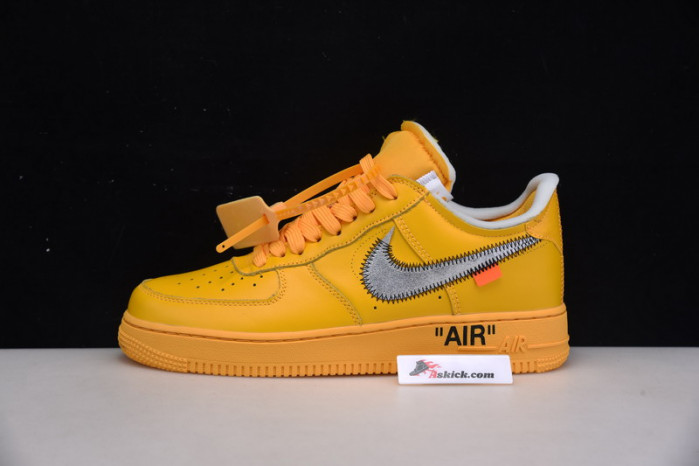 OF X Nike Air Force 1 Low University Gold Metallic Silver DD1876-700