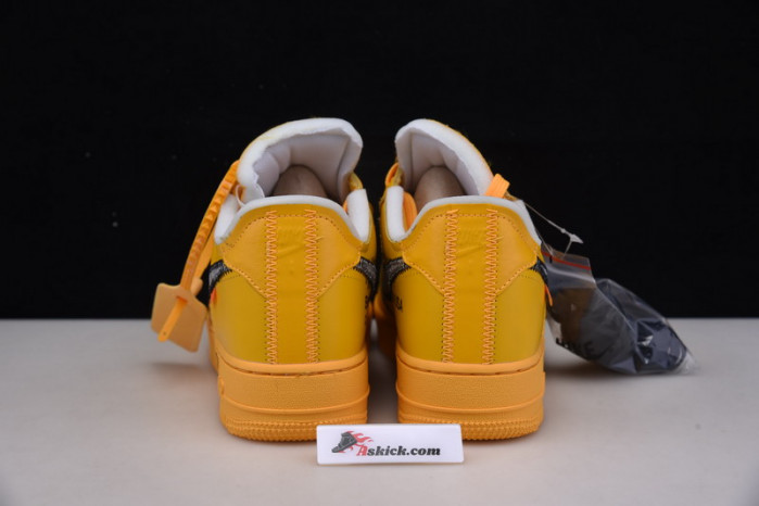 OF X Nike Air Force 1 Low University Gold Metallic Silver DD1876-700