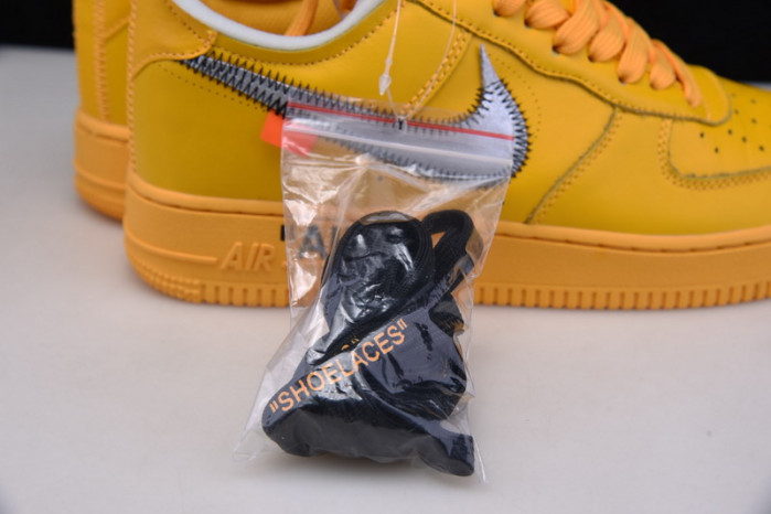 OF X Nike Air Force 1 Low University Gold Metallic Silver DD1876-700