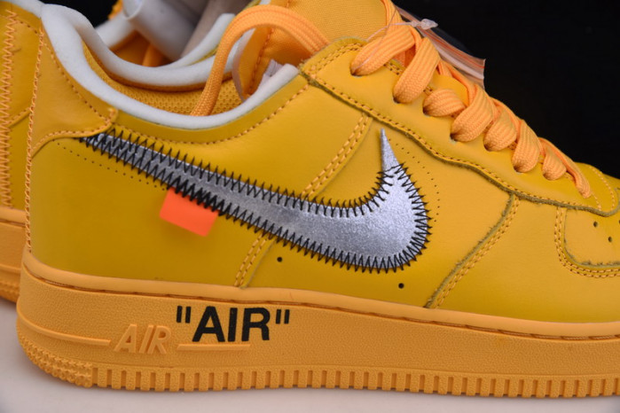 OF X Nike Air Force 1 Low University Gold Metallic Silver DD1876-700