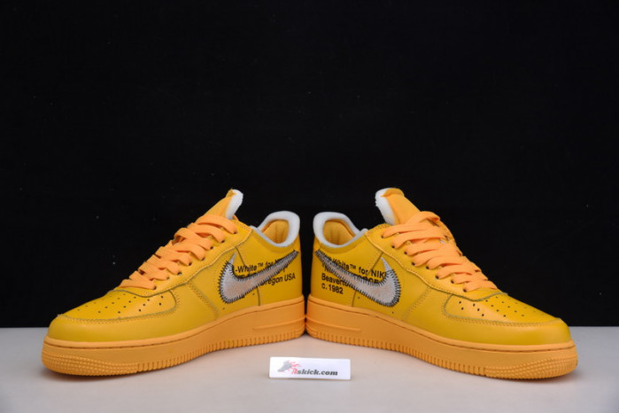 OF X Nike Air Force 1 Low University Gold Metallic Silver DD1876-700