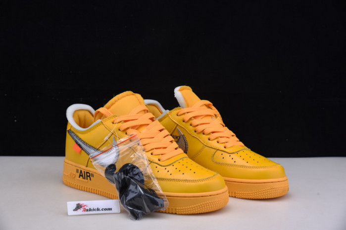 OF X Nike Air Force 1 Low University Gold Metallic Silver DD1876-700