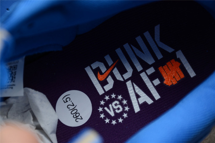 Nike Dunk Low Undefeated 5 On It Dunk vs. AF1 DH6508-400