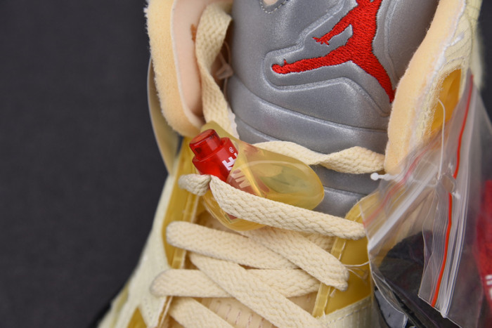 OF X Air Jordan 5 Retro Sail DH8565-100