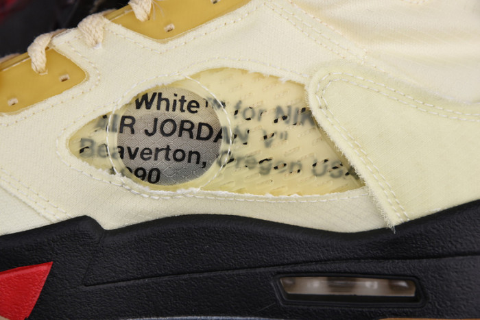 OF X Air Jordan 5 Retro Sail DH8565-100