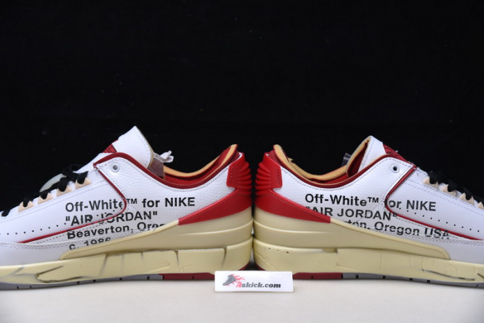 OF X Air Jordan 2 Retro Low SP White Red DJ4375-106