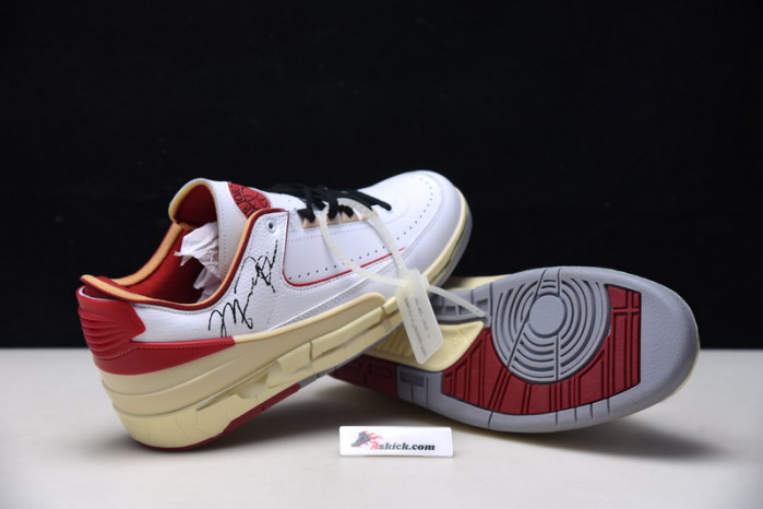 OF X Air Jordan 2 Retro Low SP White Red DJ4375-106