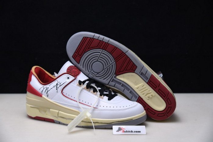 OF X Air Jordan 2 Retro Low SP White Red DJ4375-106