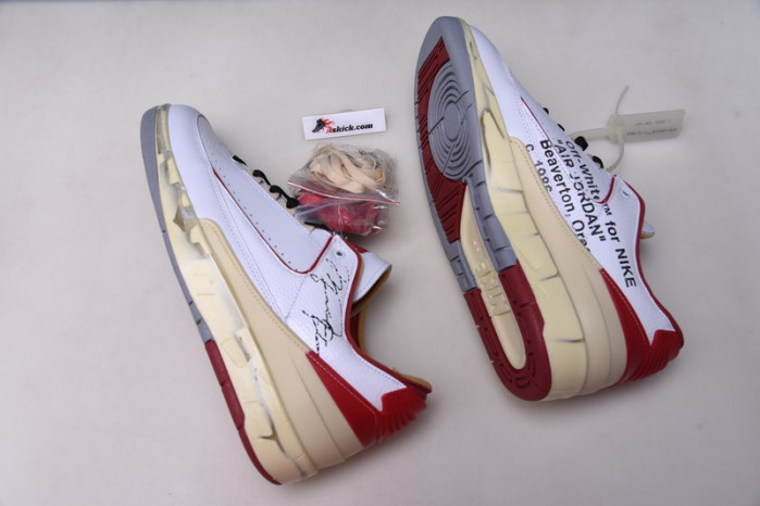 OF X Air Jordan 2 Retro Low SP White Red DJ4375-106