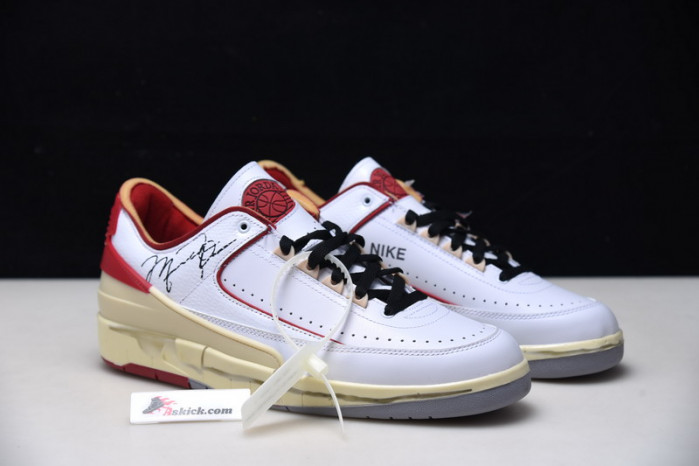 OF X Air Jordan 2 Retro Low SP White Red DJ4375-106
