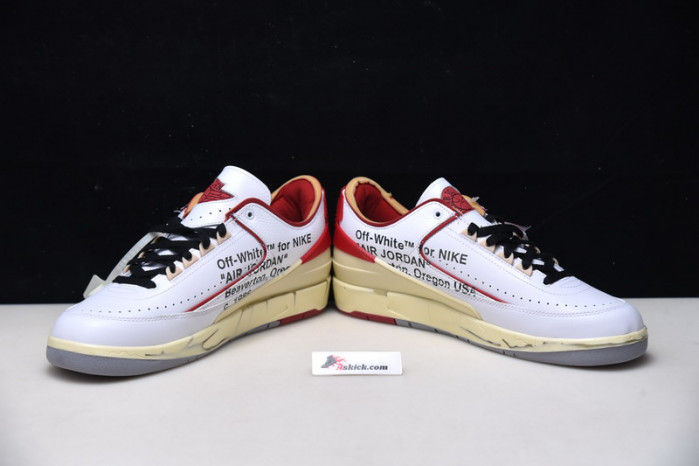 OF X Air Jordan 2 Retro Low SP White Red DJ4375-106
