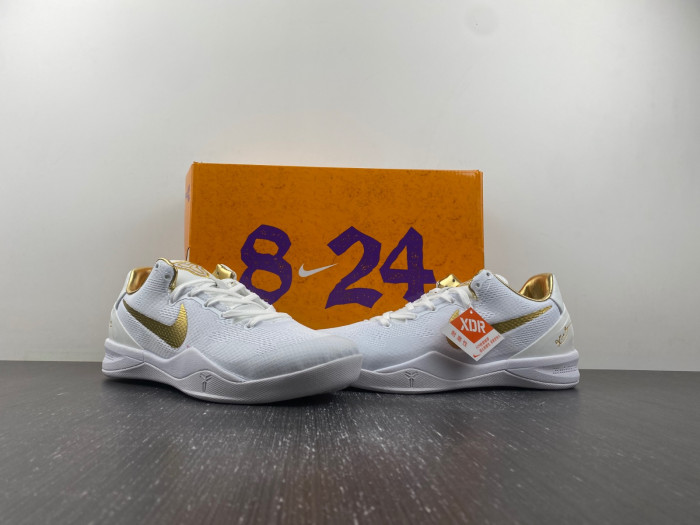 Nike Kobe 8 Protro White Metallic Gold FV6325-100