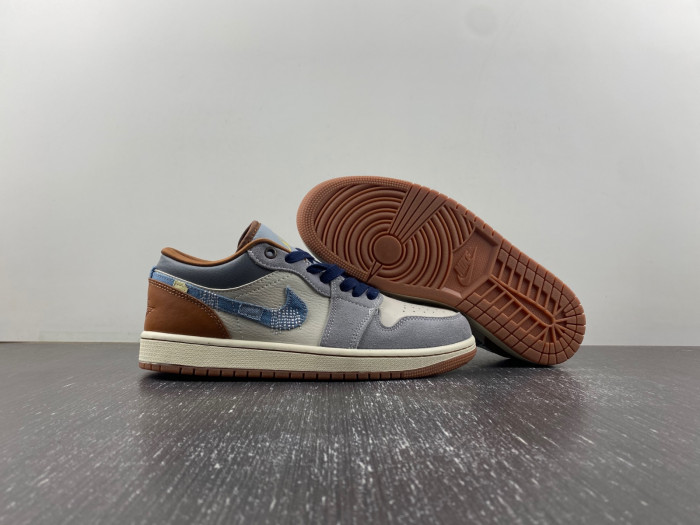 Air Jordan 1 Low SE Phantom Repaired Denim FZ5042-041