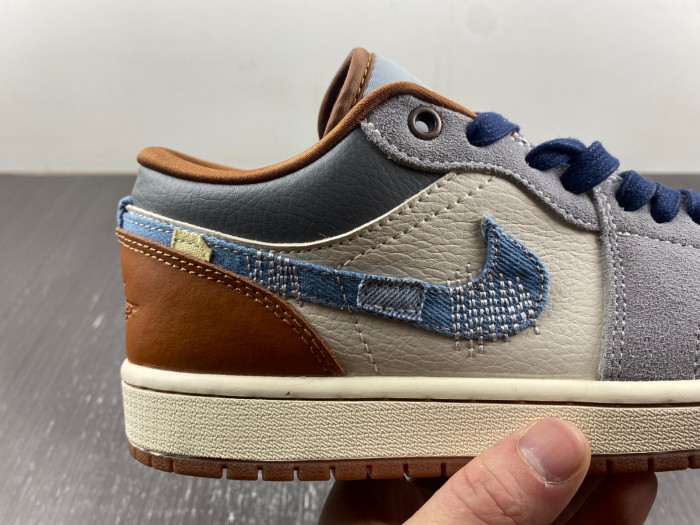 Air Jordan 1 Low SE Phantom Repaired Denim FZ5042-041