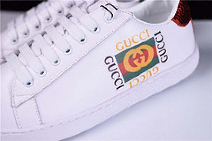 GU ACE EMBROIDERED LOW-TOP SNEAKER WITH GG LOGO