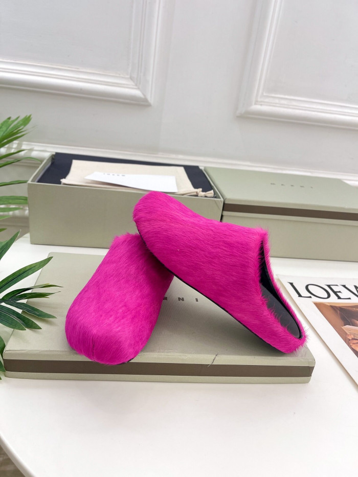 MARNI Pink Fussbett Sabot Loafers