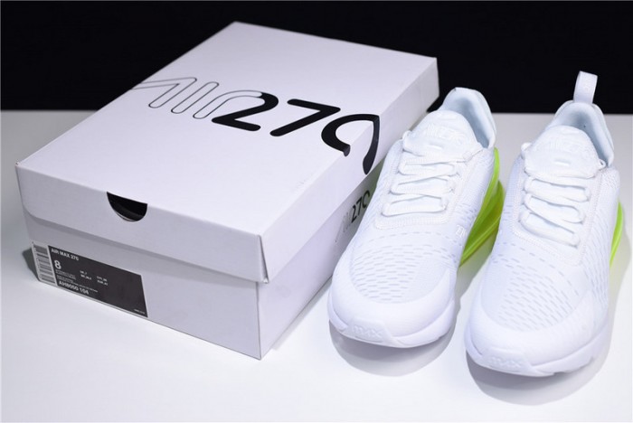 NIKE mens AIR MAX 270 “WHITE VOLT” AH8050-104