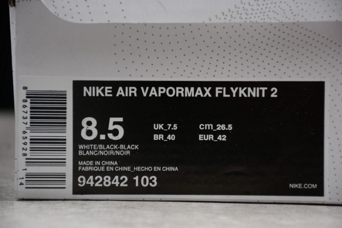 Nike Air VaporMax 2 White Black 942842-103
