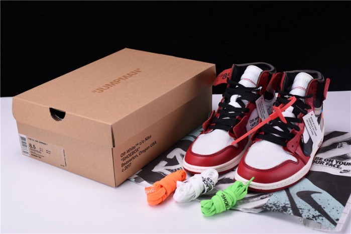 OF X Air Jordan 1 Retro High Chicago AA3834-101
