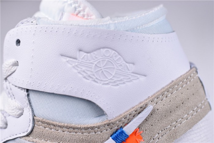 OF X Air Jordan 1 Retro High White AQ0818-100