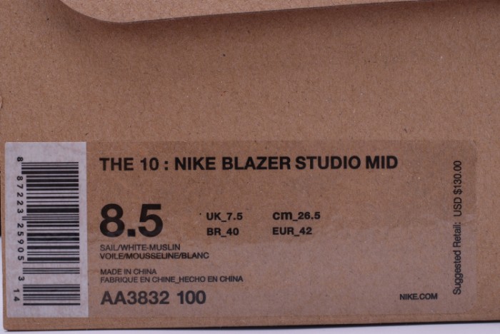OF X Nike Blazer MID THE TEN 10 Virgil Abloh AA3832-100